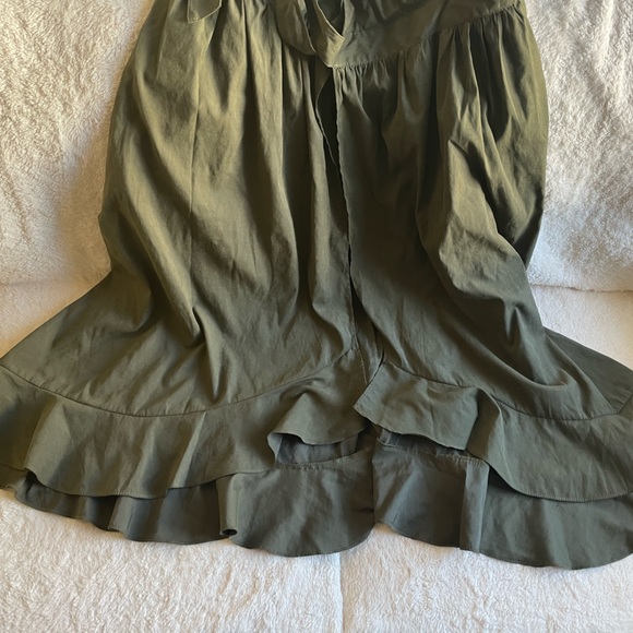 Green(army) Wrap Summer Dress - Picture 8 of 8